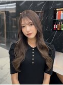 ココアブラウン/シールエクステ/レイヤーカット/髪質改善/韓国