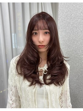 天神美容室 レイヤーカット×チョコレートブラウン
