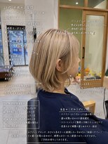 アース 若葉台店(EARTH)&nbsp;黄ばみを抑えたミルクティーブロンド｜若葉台でハイトーンカラー