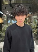 リバースセンターパート/ニュアンスウルフ/ダウンバング/鏡島