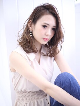 オーロ 西大寺店(ORO) 夏先取り！ふんわり透けるブルージュカラー