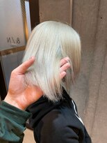 ゲーム 吉祥寺店(GAME)&nbsp;ダブルカラーホワイトベージュケアブリーチハイトーンボブ