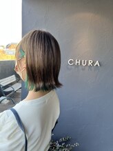 チュラブラン 和泉中央店(CHURA BLANC) インナーカラー☆ビビットグリーン