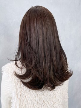 アルバム 池袋(ALBUM) ロングワンカールレイヤー_チェリーブラウンフェミニン_ba428841