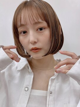 サンドシーン(sand scene) 20代30代40代丸みショートボブマッシュ前下がりレイヤー