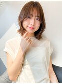 チョコレートカラー/縮毛矯正/小顔前髪/くびれ/大人ガーリー