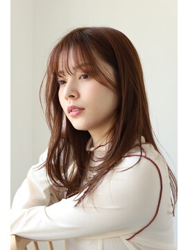 エクリジユウガオカ(equri Jiyugaoka) 【自由が丘】シースルー前髪×ほんのりピンクベージュ/30代40代