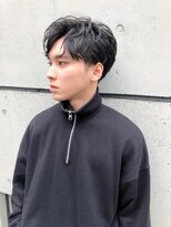 スーハ 恵比寿(SUUHA)&nbsp;つくりこまないアップバングマッシュパーマラフビジネスヘア