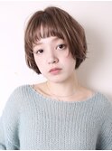 似合わせカットイメチェンフルバングハッシュカットショート0106