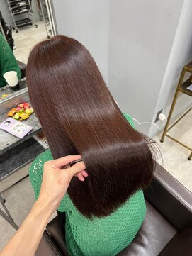 オズ 郡山桑野店(OZ) イメチェンハッシュカットフルバング似合わせレッドブラウン