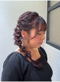 結婚式お呼ばれパーティーヘアセットヘアアレンジセットアップ