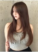 韓国レイヤーカット＊長め前髪ストレートロングヘア