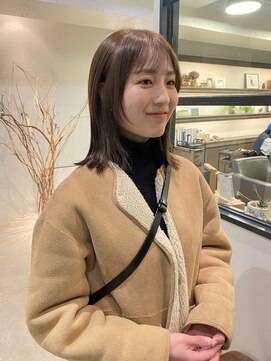 フェンヘアーアイス 中目黒(Fen.hair ici) 20代30代40代ロングウルフインナーカラーオリーブグレージュ