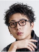 メンズカット無造作黒髪スパイキーショート刈り上げビジネス流行
