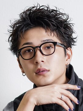 オーシャントーキョー 渋谷神南(OCEAN TOKYO) メンズカット無造作黒髪スパイキーショート刈り上げビジネス流行