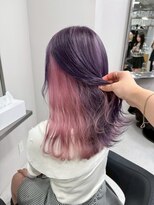 ベレーザシェルト(Beleza scelto)&nbsp;13417ブリーチ＆インナーカラーラベンダーパープルベビーピンク