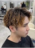 熊本メンズパーマ ツイスト ツイスパ センターパート 