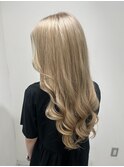 《Anli KANAKO》ブロンド ロングレイヤー ベージュ