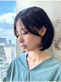 「岩田莉奈」40代50代に人気の似合わせ丸みショートボブ　新宿