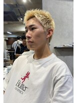 ヨロ 小岩(YOLO)&nbsp;メンズスパイキーショートヘア×ブリーチカラー