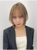 ボブディオリーブベージュ髪質改善縮毛矯正フェイスレイヤー