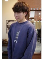 エディ(Edy)&nbsp;メンズパーマニュアンスパーマケアパーマブラウンカラー眉カット