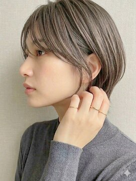 サンタフェ 柳津店(Santa'Fe) 脱白髪染め/白髪ぼかしカラー/レイヤーカット/ショート