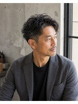 MEN's Baguz MEN'Sカット/ MEN'Sパーマ/ MEN'Sカラー 大人メンズ無造作パーマ×刈り上げツーブロック