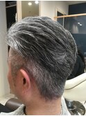 仙台D  アップバング×ソフトツーブロック 白髪活かす新郎style