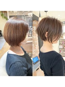 バンプ ギンザ(BUMP GINZA) 《30代40代》白髪ぼかしハイライト×前下がりボブ【イケダ】