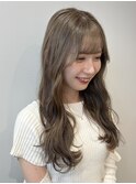 (韓国風/くびれヘア/ロングヘア/前髪/サイドバング/小顔)