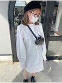 【帽子/眼鏡/かわいい】オシャレ外ハネコーデ