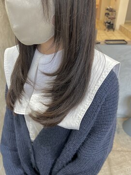 ニコア 千葉(nicoa) 顔周りカット/アッシュカラー/レイヤーカット[千葉/千葉駅]