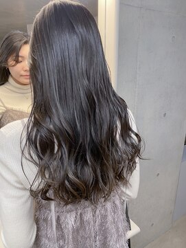 エウペ 渋谷(WEUPE) 斜めバング/グレージュカラー/デザインカラー/シルキーベージュ