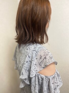 コワフュール ル ボア(Coiffure le bois) 韓国風ロブヘア+モーブベージュ