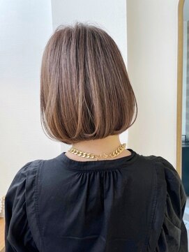 ロンドミラー 博多店(Lond Mirror) 小顔丸みショート/ブリーチなし透明感カラー/博多