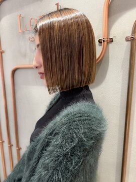ロンド エスポワール 錦糸町(Lond espoir) 【澤口】黒髪ボブルフネビージュ小顔に見せるワンレン