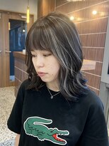 エリマバイフィフス 調布(elima by fifth) 調布白髪ぼかしハイライトミディアムボブアッシュベージュカラー