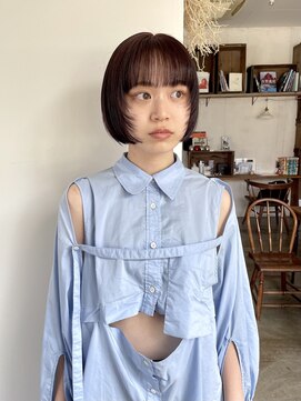 ヘアーアイストゥーレ(HAIR ICI TRE) ブリーチなしダブルカラー暖色ラベンダーピンク担当渡辺聖