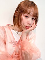 ディッセンバー 渋谷(December)&nbsp;ボブ/オレンジベージュ/オレンジカラー/ハイトーンカラー