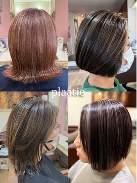 ヘアーアンドカラー プラーチェ(hair&color Plaatje) 白髪ぼかしハイライト