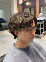 アトラクト バイ ラック 津田沼(Attract by LUCK)&nbsp;波巻きウルフパーマ/津田沼/メンズパーマ/メンズ/ブリーチ