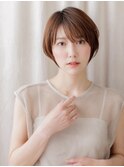 マッシュショート/小顔ショート/ショコラブラウン/20代30代e