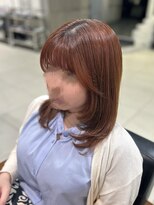 フォルテ ガーデン ヒルズ 静岡店(FORTE GARDEN HILLS) レイヤーカット/顔周りカット/オレンジブラウン/髪質改善