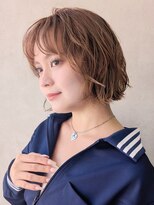 エンクス(enx)&nbsp;ミルクティーブロンド/ダークブルー/デジタルパーマ/鶴ヶ峰HK