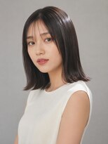 トリニティ(trinity)&nbsp;髪質改善ストレート 縮毛矯正 ミディアムボブ 外ハネ 小顔顔周り