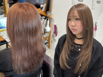 シールエクステ/カラー FACE。港南台の写真/顔周りで、ロングの印象は変わる◎顔周りカット×人毛シールエクステで、境目のわからない地毛級ロングへ。