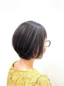 クオリス 上福岡店(QUALIS) 黒髪/小顔ショート/ショート/丸みショート/白髪染め/40代50代