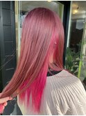 PINK×PINK インナーカラー