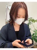 レイヤーミディボブ×ヴァイオレットブラウン